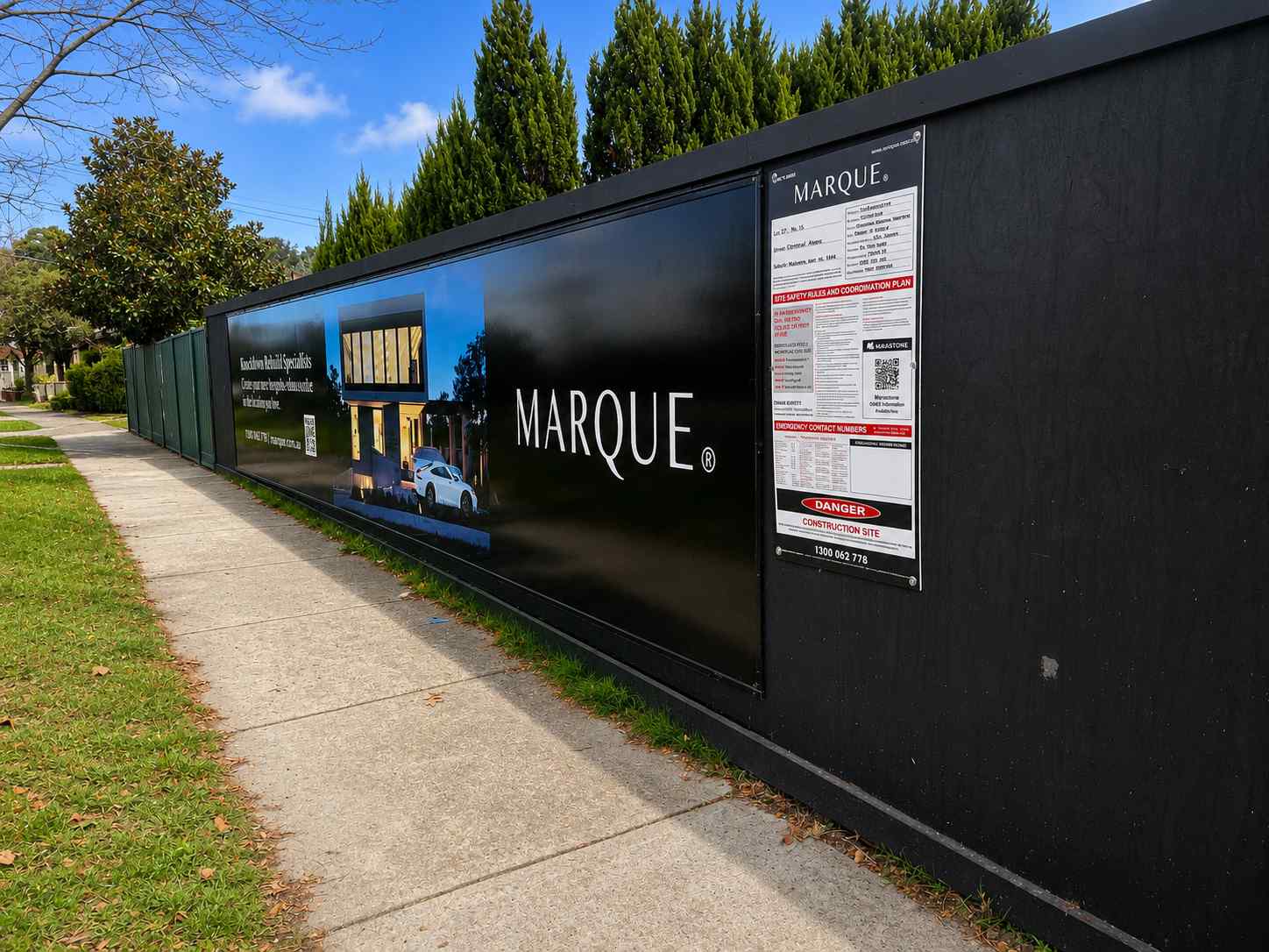 Site hoarding install
